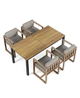 Patio Dining Table and Chairs Set of 5