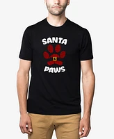 La Pop Art Men's Santa Paws Premium Blend Word T-Shirt