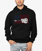 La Pop Art Men's America Rocks Word Hooded Sweatshirt