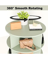 Green 360 Rotating shoe cabinet 6 layers
