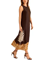 Vince Camuto Women's Sleeveless Back-Slit A-Line Dress