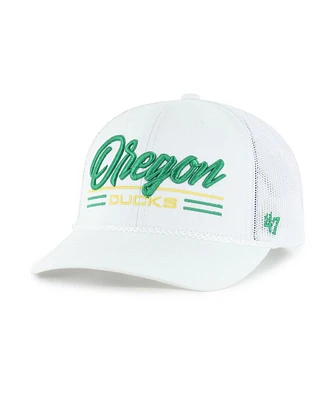 '47 Brand Men's White Oregon Ducks Garner Rope Trucker Adjustable Hat