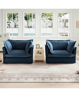 Cozy Chenille Armchair Set for Living & Bedroom