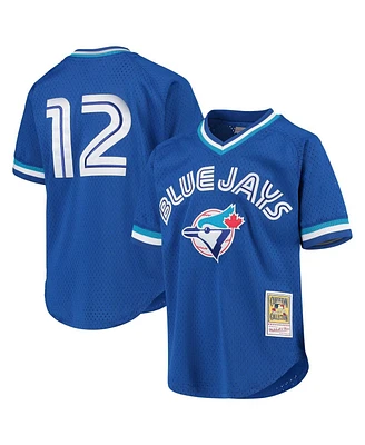Mitchell & Ness Big Boys and Girls Roberto Alomar Royal Toronto Blue Jays Cooperstown Collection Mesh Batting Practice Jersey