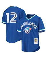 Mitchell & Ness Big Boys and Girls Roberto Alomar Royal Toronto Blue Jays Cooperstown Collection Mesh Batting Practice Jersey