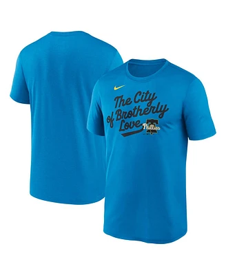 Nike Men's Blue Philadelphia Phillies 2025 City Connect Team Phrase Script Legend Performance T-Shirt