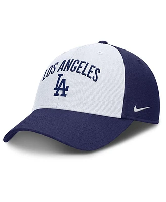 Nike Men's White/Royal Los Angeles Dodgers Club Performance Adjustable Hat