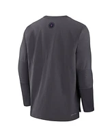 Nike Men's Anthracite New York Mets Authentic Collection City Connect Lightweight Player Tri-Blend Performance Long Sleeve T-Shirt