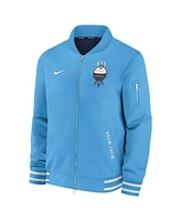 Nike Men's Light Blue Milwaukee Brewers Authentic Collection City Connect Full-Zip Bomber Jacket