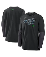 Nike Men's Black Tampa Bay Rays Authentic Collection City Connect Lightweight Player Tri-Blend Performance Long Sleeve T-Shirt