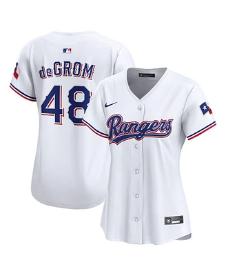 Nike Women's Jacob deGrom White Texas Rangers Home Limited Jersey