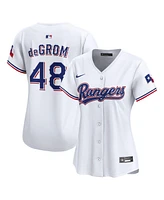 Nike Women's Jacob deGrom White Texas Rangers Home Limited Jersey