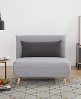 Gold Sparrow 40" Polyester Mia Convertible Chair Bed, Created for Macy's