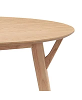 42" Round Dining Table: Modern Wood Table for 4