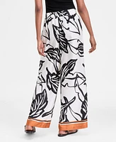 I.n.c. International Concepts Petite Printed High Rise Wide-Leg Pants, Exclusively at Macy's