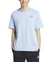 adidas Men's Slide Regular-Fit Embroidered Graphic Pocket T-Shirt