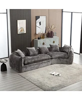Modular Sectional Sofa, U-Shaped Couch with Sofa for five & Pillows, Modern Minimalist chenille Fabric Large Comfy Cloud Sofas, Living Room Furniture