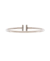Pre-Owned Tiffany & Co. T Wire Bracelet 18K White Gold with Rubies