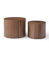 Nesting Coffee Tables (Set of 2) - Natural, 4 Colors