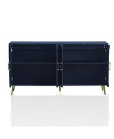 Modern Lacquered 4 Door Wooden Cabinet Sideboard Buffet Server Cabinet Storage Cabinet, for Living Room, Entryway, Hallway, Office, Kitchen and Dining
