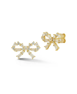 Rachel Zoe 14K Gold Plated Sterling Silver Bow Studs