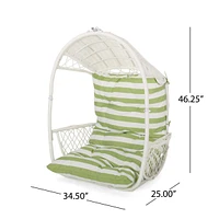 Stylish Wicker Hanging Chair with Cushion for Relaxation and Comfort