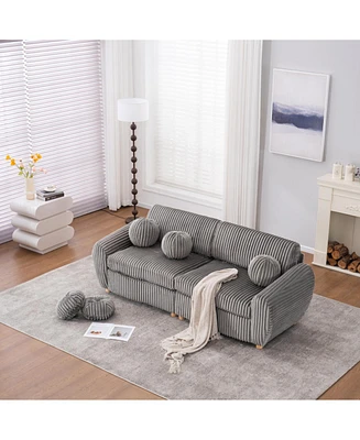 84" Corduroy Sofa Couch