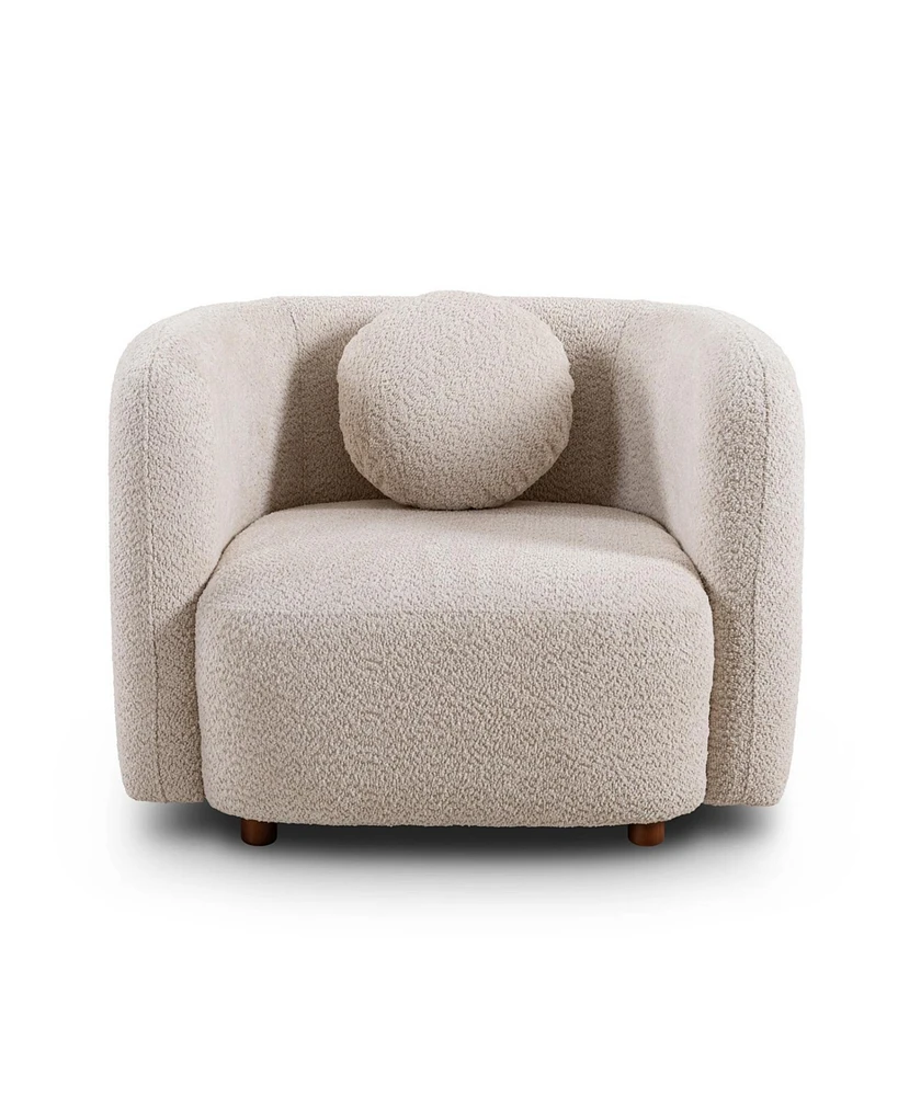 Japandi Style Boucle Sofa Chair for Living Room