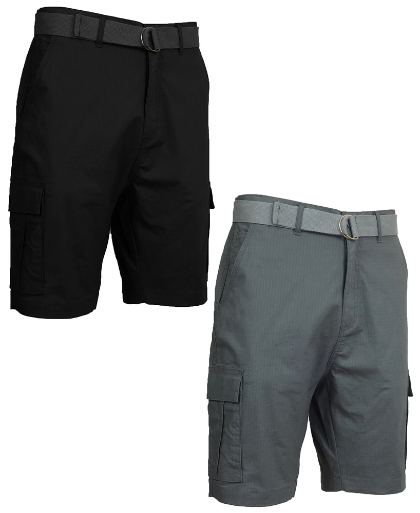 Galaxy By Harvic Men's -Pack Stretch Ripstop Cargo Shorts