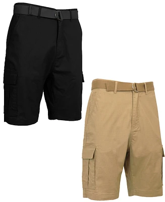 Galaxy By Harvic Men's -Pack Stretch Ripstop Cargo Shorts