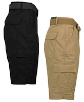 Galaxy By Harvic Men's -Pack Stretch Ripstop Cargo Shorts