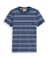 Scotch & Soda Little and Big Boys Yarn Dyed Linen Blend Striped T-Shirt