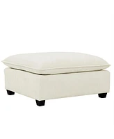 Comfy Cloud Sectional Sofa: 4 Seat Sofa with Ottomans & Pillows