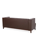 Mid-Century Modern 3-Seater Sofa With Tufted Upholstery