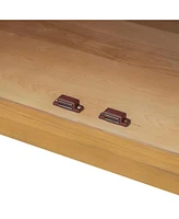 4-Door Sideboard Buffet with Glass Doors & Shelves