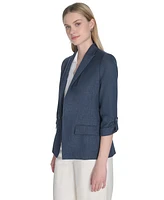 Calvin Klein Women's Faux Denim 3/4 Sleeve Jacket