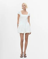 Mango Women's Puffed Hem Combined Dress