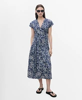 Mango Women's Paisley Flared Dress