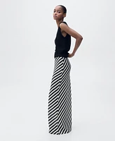 Mango Women's Long Striped Knit Skirts