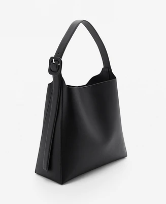 Mango Women's Buckle Shopper Bag