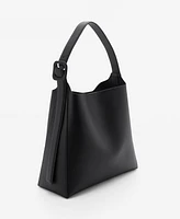Mango Women's Buckle Shopper Bag