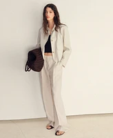 Mango Women's Pocket Linen-Blend Jacket
