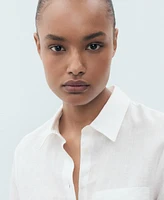 Mango Women's Linen Shirt