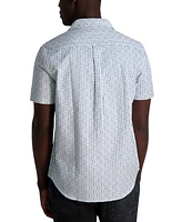 Karl Lagerfeld Paris Men's Plaid Short Sleeve Woven Shirt