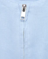 Mango Women's Pocketed Cropped Linen Jacket
