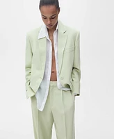 Mango Women's Straight-Fit Suit Pants