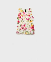 Mango Women's Floral Button-Down Fitted Blouse