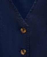 Mango Women's Denim-Effect Lyocell Vest