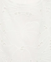 Mango Women's Side Slits Embroidered Dress