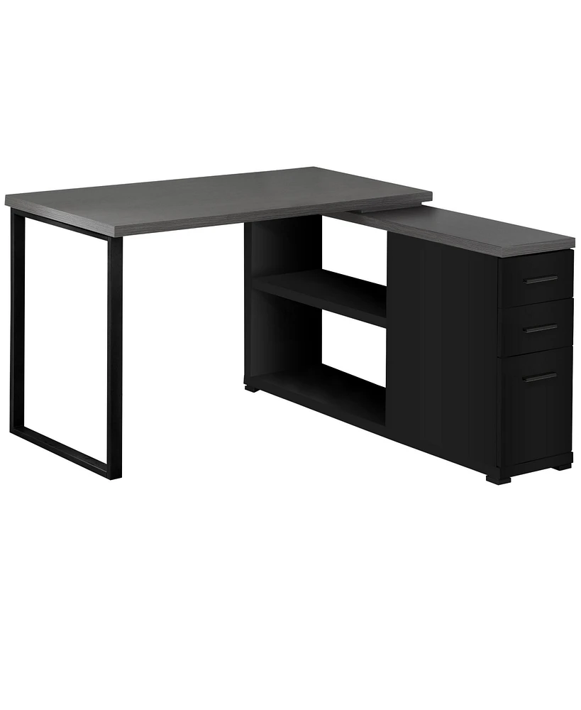 Contemporary Computer Desk with Twin Drawer Storage and Clean Lines